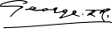 جرج دوم's signature