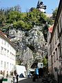 Schlossberg med trappen opp til klokketårnet