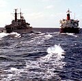 HMS Exeter heading home, 1982