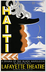 Poster for William DuBois' Haiti (1938) designed by Vera Bock