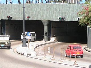 Havana Bay Tunnel entrance from the west