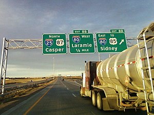 English: Interstate 25 northbound at interchan...