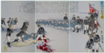 Soldati giapponesi che decapitano prigionieri cinesi durante la prima guerra sino-giapponese nel 1894.