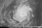 Typhoon Kammuri ravaging through central Philippines on December 12 and 13, 2019.