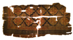 Fragmento de alfombra de la mezquita de Eşrefoğlu, Beysehir, Turquía. Período Seljuq, siglo XIII.