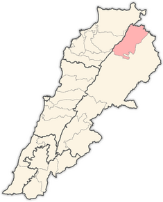 Poziția localității Districtul Hermel