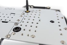 Mounting holes on top of the rover's chassis