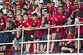 Aficionats del Lincoln Red Imps a l'estadi, el 2014