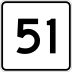Route 51 marker