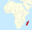 Localisation de Madagascar en Afrique