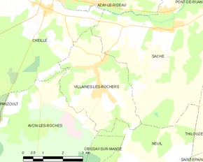 Poziția localității Villaines-les-Rochers
