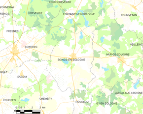 Poziția localității Soings-en-Sologne