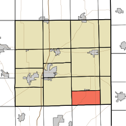 Location of Spencer Township in DeKalb County