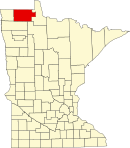罗索县在明尼苏达州的位置