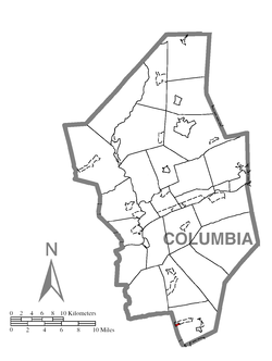 Location within Columbia County