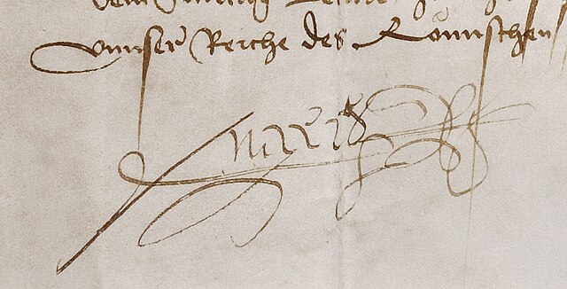 Firma de Maximiliano I