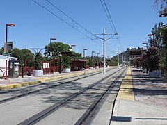 Mission San Diego station of the San Diego Trolley in 2019