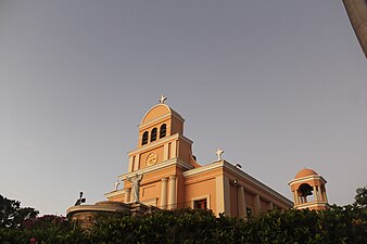 Panorama of church in central plaza