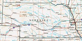 Geografischi Charte vo Nebraska