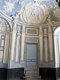 Stucco decorations in the entrance hall of Palazzo Lomellino
