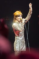 Hayley Williams performing in 2023