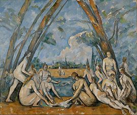 De stora baderskorna av Paul Cézanne från 1900–1906 på Philadelphia Museum of Art (210,5 × 250,8 cm).[3]