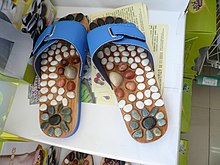 Pebble massage sandals from Dalian, China.