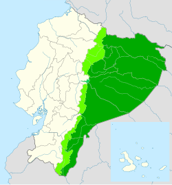 Oriente (Ecuador) - Localizzazione