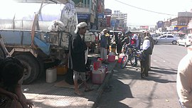 Selling black market fuel is one of the few ways people are able to feed their families as other businesses fail due to the war and fuel shortages in Yemen Selling black market fuel is one of the few ways people feed their families as other businesses fail due to war and fuel shortages Yemen.jpg