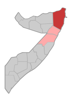 Location in Somalia.