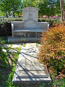 Grave of John Philip Sousa Sousa Grave and Bench DC.JPG