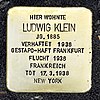 Stolperstein Oberlindau 11 Klein Ludwig