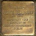 Stolperstein für Gerda Neubrand (Mainzer Straße 75)