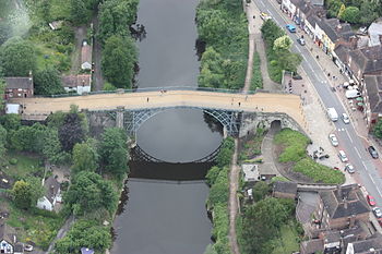 Aerial view of Iron Bridge