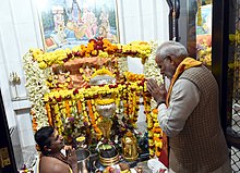 Prime Minister Modi performed Abhishekam at the historic Lord Shiva temple in Muscat, Oman on 2018 The Prime Minister, Shri Narendra Modi performed Abhishekam at the historic Lord Shiva temple, in Muscat, Oman on February 12, 2018.jpg