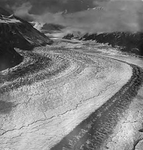 Vue du glacier en 1960.