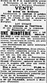 Description du moulin du Roz lors de sa mise en vente en septembre 1941.