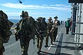 USS 펠렐리우 (LHA-5)로 켈리포니아주의 올라타 샌클레멘테섬에 훈련하러 가는 WAiR 대원들