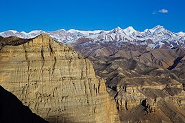 Vue sur le Damodar Himal de Samar.