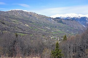 Vue aérienne de la station.