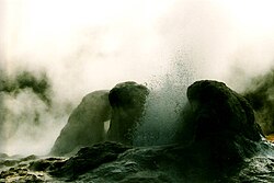 Close up of Grotto Geyser, 2009