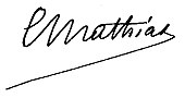 signature d'Émile Mathias
