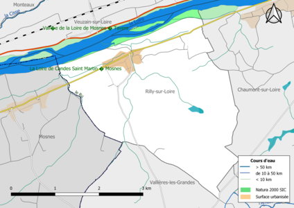 Carte de la zone Natura 2000 de type SIC localisée sur la commune.