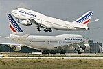 Boeings 747 da Air France no Charles de Gaulle