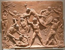 Terracotta relief with another Battle of the Nude Men, 1470s Antonio del pollaiolo, rilievo in terracotta con battaglia di ignudi, 1470-1500 ca..JPG