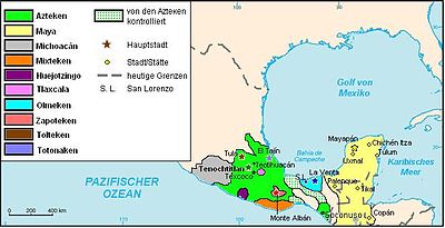 Verschiedene indigene Reiche in Mittelamerika