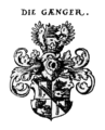 Wappen der Gienger (Gaenger) (Abbildung seitenverkehrt)