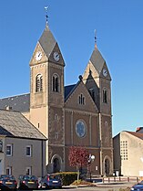 Iglesia Saint-Gérard Majella de Carling (1906-1908), obra del arquitecto Klein