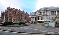 Central Library and Midland Hotel in St Peter's Square