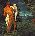 Herakles redt de dode Alkestis uit de onderwereld, detail van een schilderij van Paul Cézanne